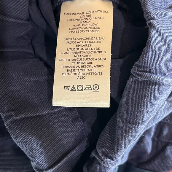 Maeve Anthropologie Khaki Pants Womens Small Navy Blue Classic Side Striped Boho - Picture 8 of 12